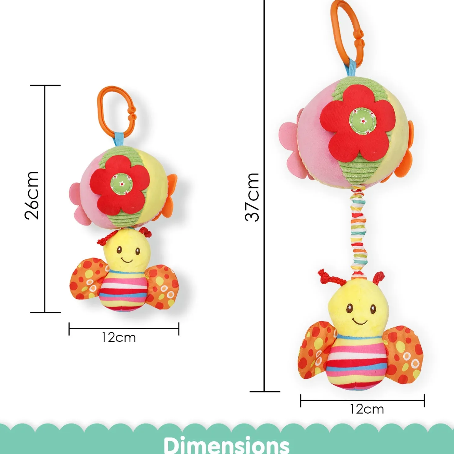 Butterfly Multicolour Hanging Pulling Toy