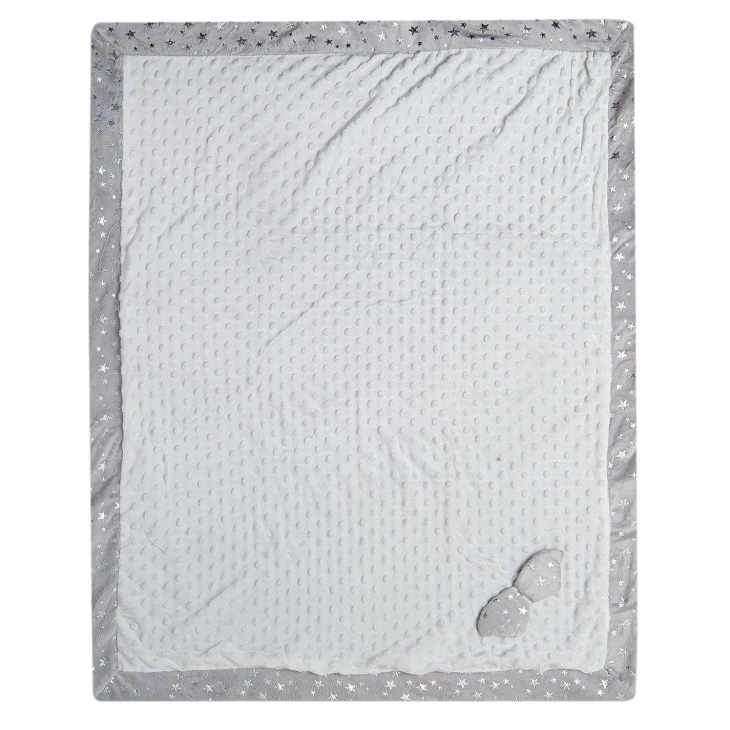 Butterfly Star Soft Reversible Bubble Blanket Grey