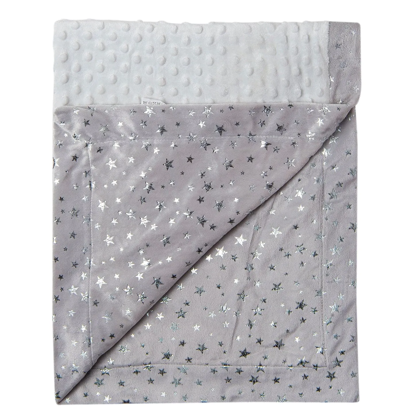 Butterfly Star Soft Reversible Bubble Blanket Grey