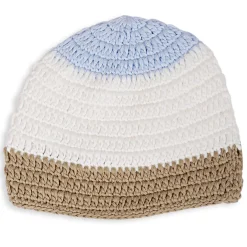 Cap And Booties Gift Set Soft Knitted Blue And White