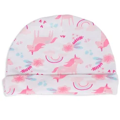 Cap Mittens And Booties Gift Set Unicorn Pink