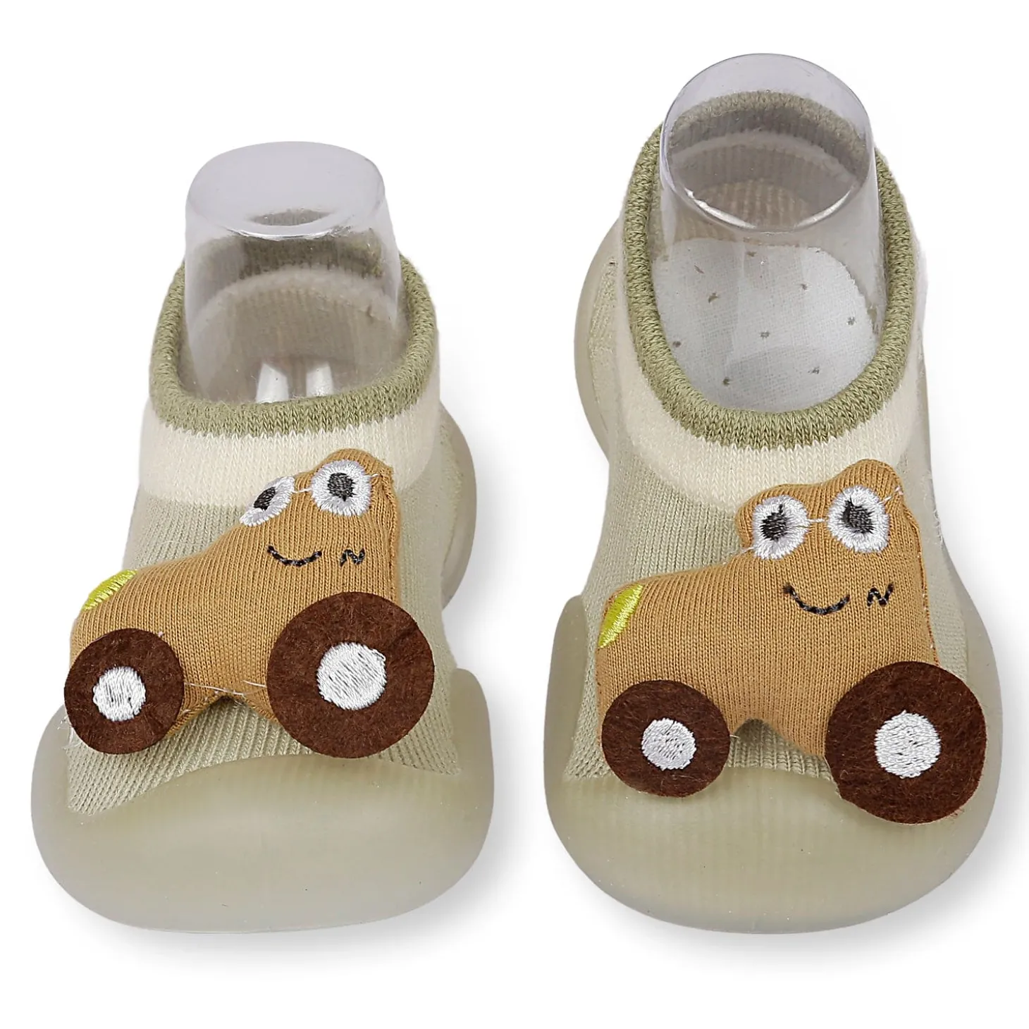 Car Rattle Anti-Skid Slip-On Rubber Sole Shoes - Green