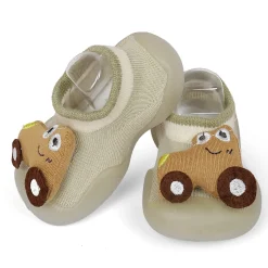 Car Rattle Anti-Skid Slip-On Rubber Sole Shoes - Green