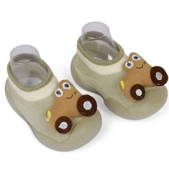 Car Rattle Anti-Skid Slip-On Rubber Sole Shoes - Green