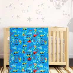 Cars And Planes Blue Blanket