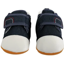 Casual Blue And White Velcro Booties