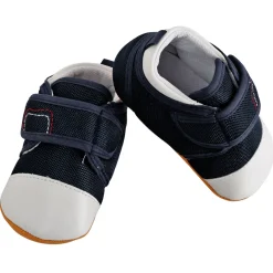 Casual Blue And White Velcro Booties