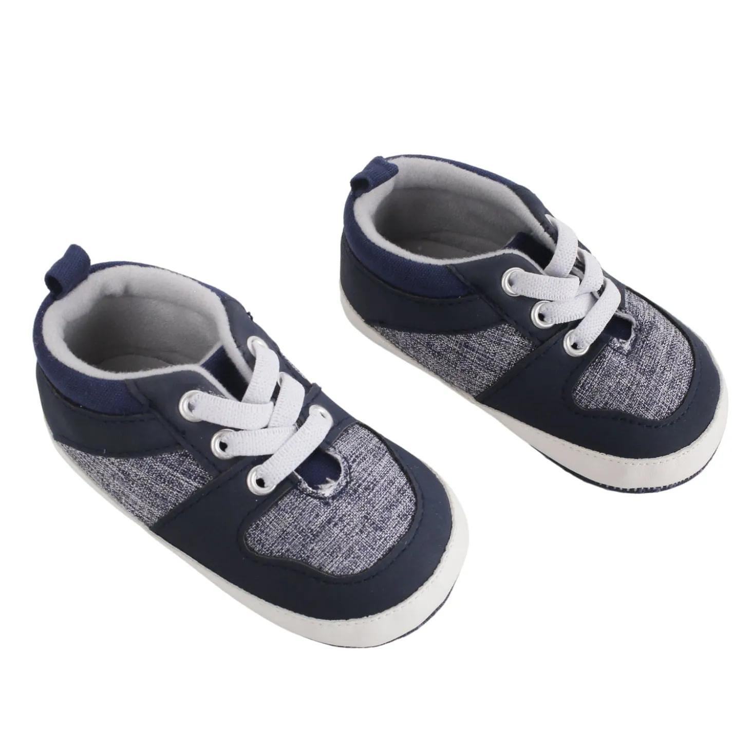 Casual Blue Lace Up Booties
