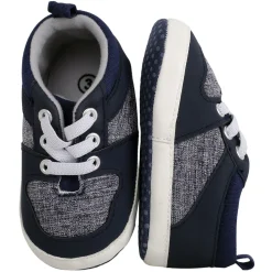 Casual Blue Lace Up Booties