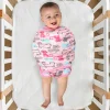 Cats And Dogs Pink Ready Swaddle