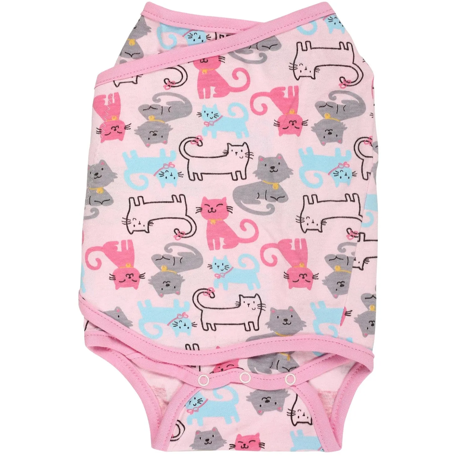 Cats And Dogs Pink Ready Swaddle