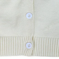 Charming Frilly Premium Full Sleeves Knitted Cardigan - Off White
