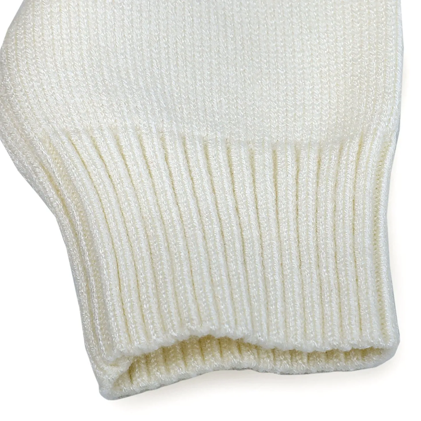 Charming Frilly Premium Full Sleeves Knitted Cardigan - Off White