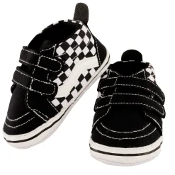 Chequered Black Casual Booties