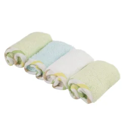 Chick Green Applique Hooded Towel & Wash Cloth Set