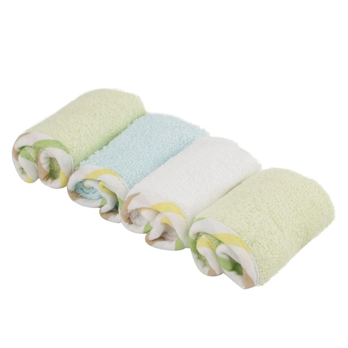 Chick Green Applique Hooded Towel & Wash Cloth Set