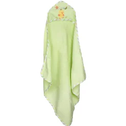 Chick Green Applique Hooded Towel & Wash Cloth Set