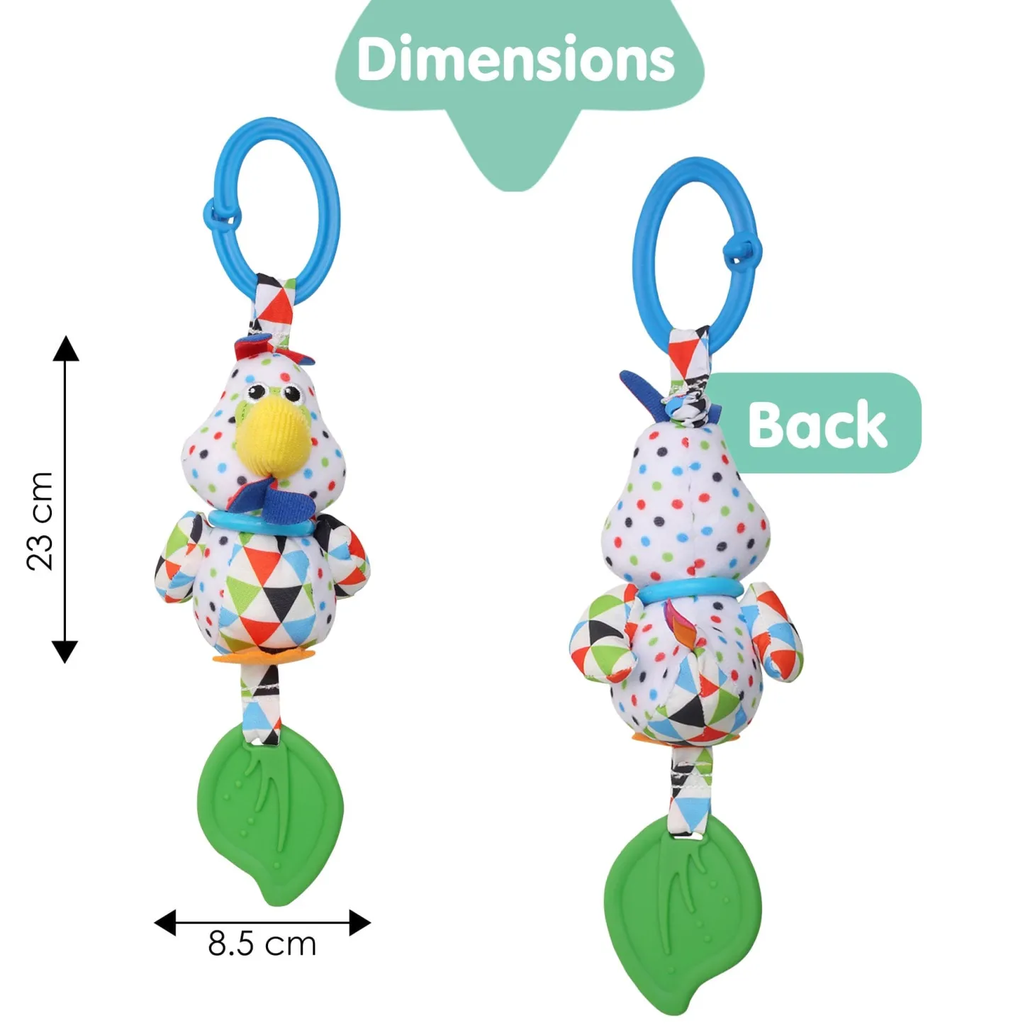 Chicken White Hanging Toy With Vibrations With Teether