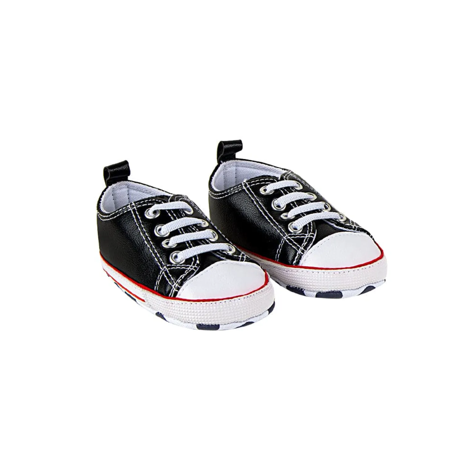 Classic Black Baby Sneakers