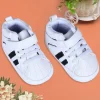 Classic Stripes Comfortable And Breathable Anti-Slip Sneaker Shoes - White