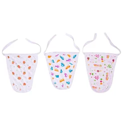 Colorful Printed White 6 Pk Langot