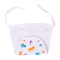 Colorful Printed White 6 Pk Langot