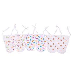 Colorful Printed White 6 Pk Langot