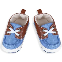 Colour Blocked Stylish Boat Slip-On Booties - Blue