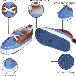 Colour Blocked Stylish Boat Slip-On Booties - Blue