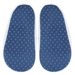 Colour Blocked Stylish Boat Slip-On Booties - Blue