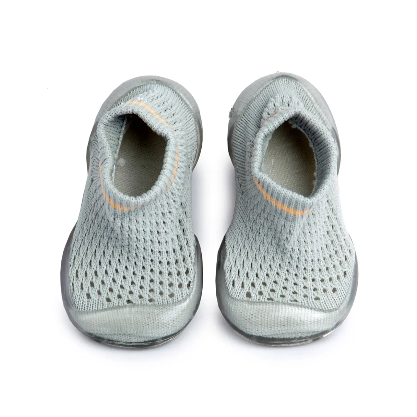 Comfy Knitted Grey Slip-On Shoes