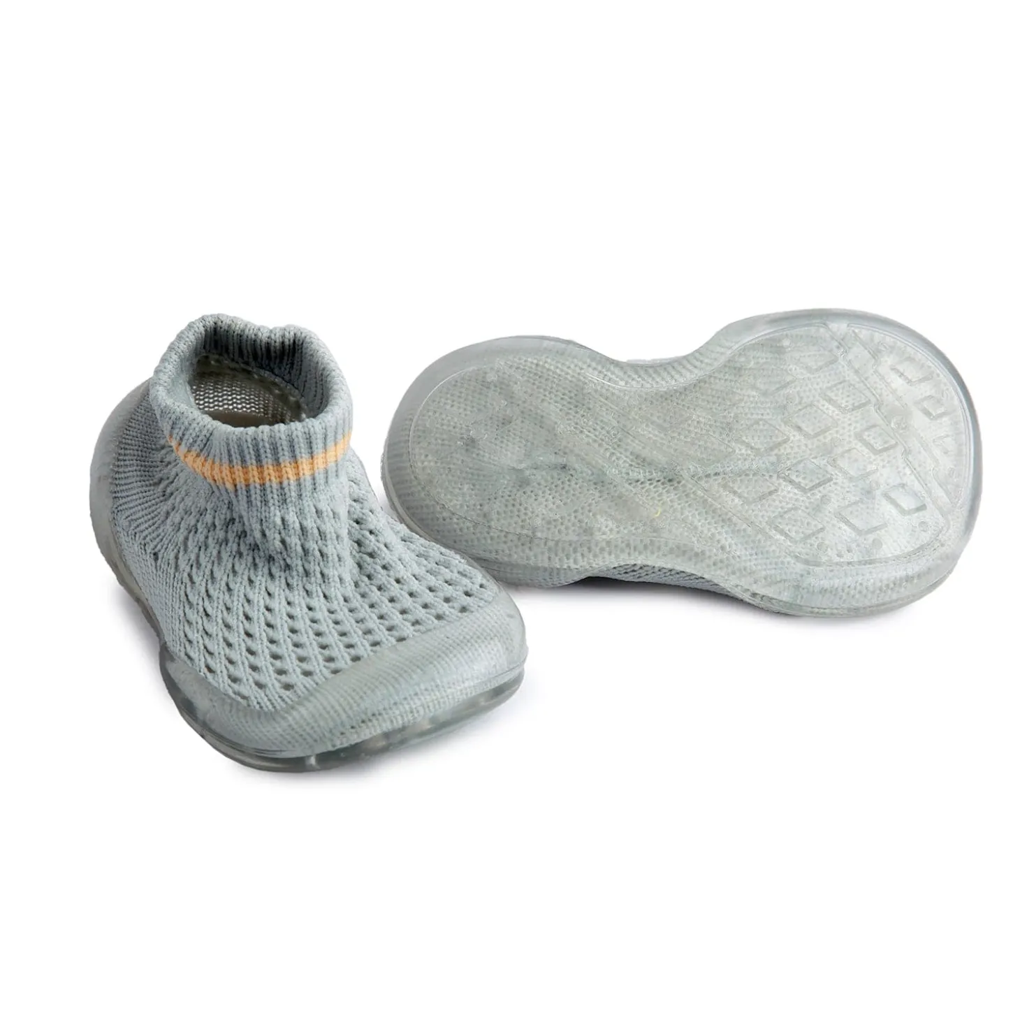 Comfy Knitted Grey Slip-On Shoes