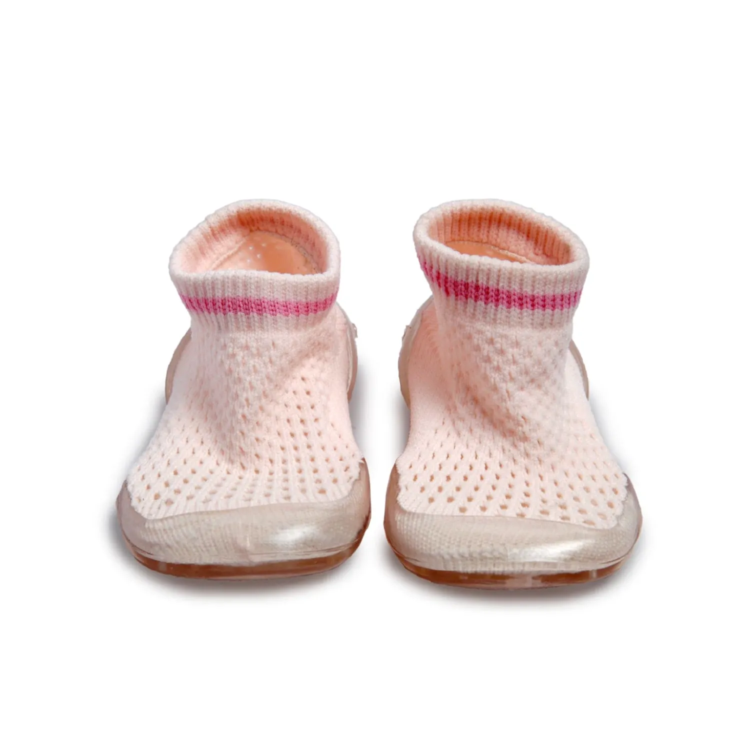Comfy Knitted Pink Slip-On Shoes
