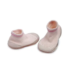 Comfy Knitted Pink Slip-On Shoes