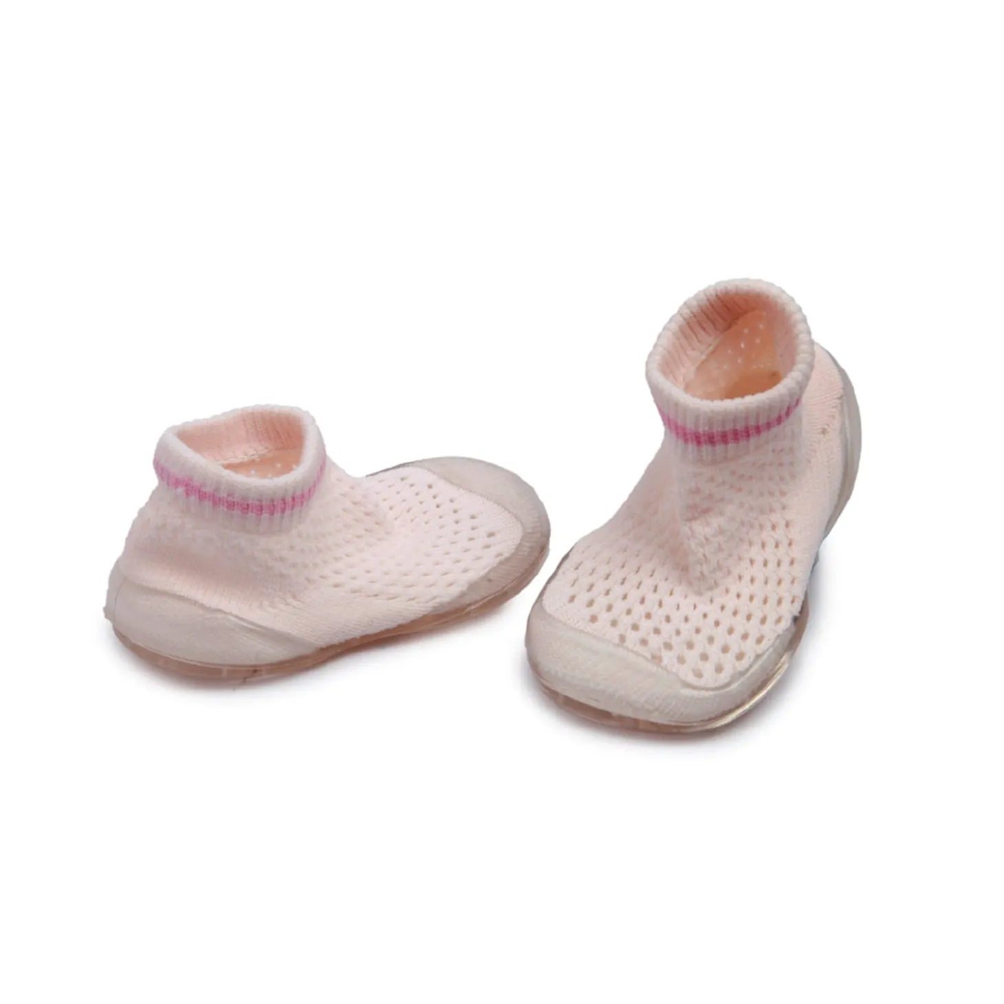 Comfy Knitted Pink Slip-On Shoes