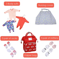 Complete Hospital Bag for Mum & Baby 19 Pcs Unisex Multicolour