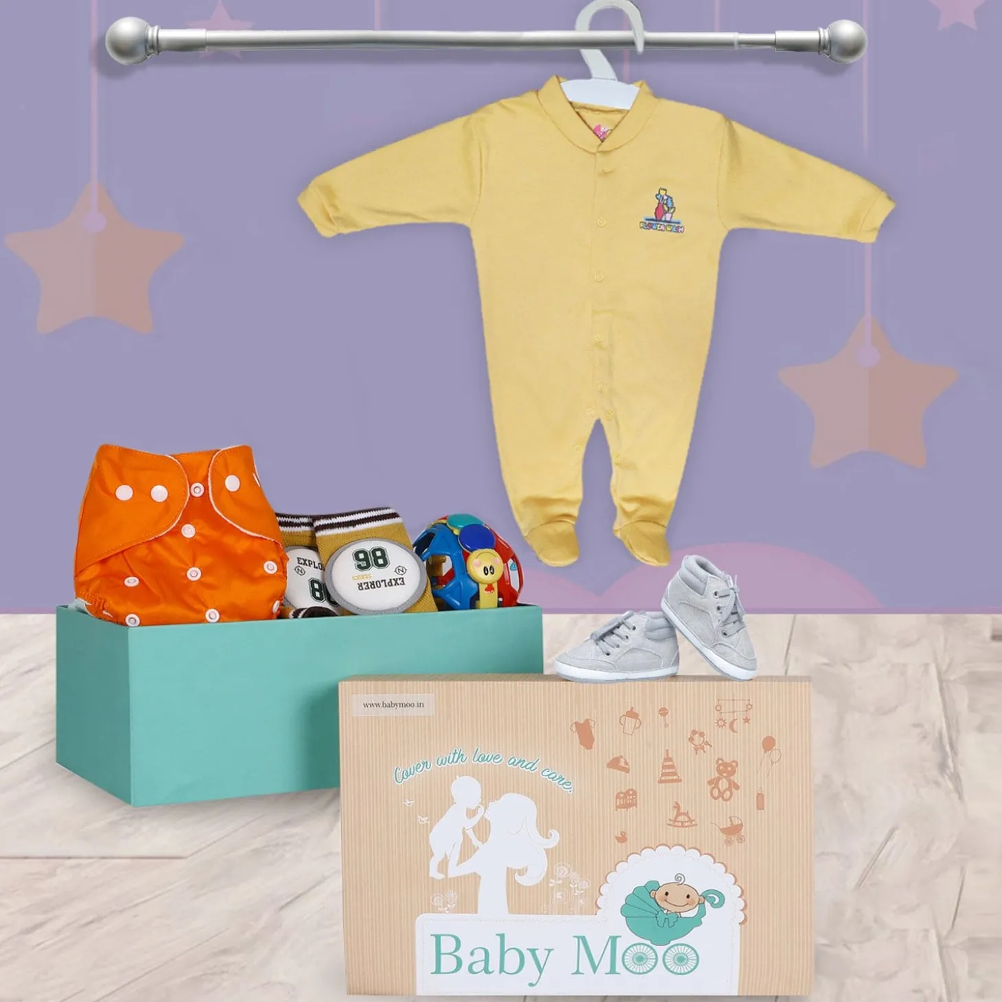 Crawling And Growing Gift Hamper Unisex Multicolour