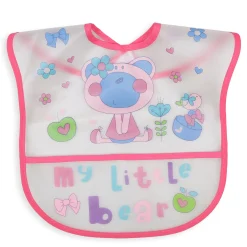 Crumb Catcher Waterproof Feeding Bib My Little Bear Pink