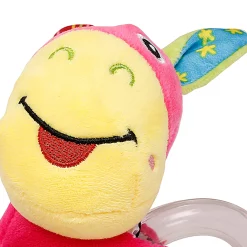 Cuddle Animal Pink Rattle