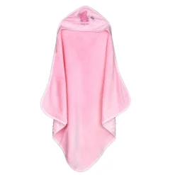 Cute Bunny Pink Hooded Bubble Blanket
