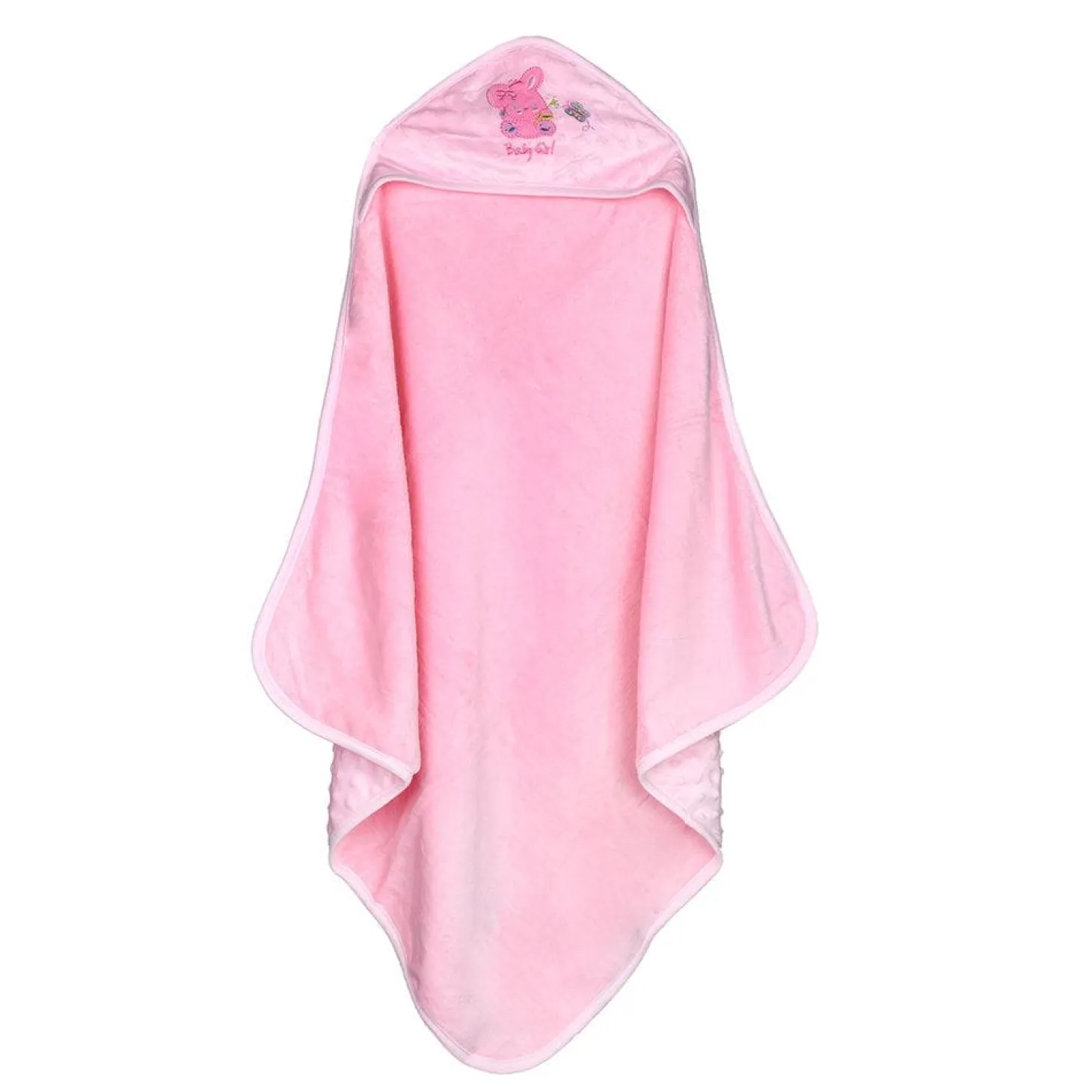 Cute Bunny Pink Hooded Bubble Blanket