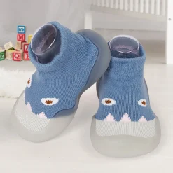Cute Eye Anti-Skid Slip-On Rubber Sole Shoes - Blue