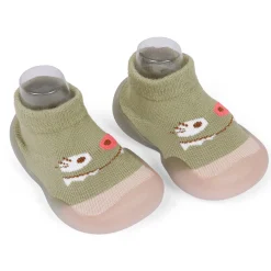 Cute Eye Anti-Skid Slip-On Rubber Sole Shoes - Olive Green