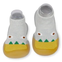 Cute Eye Anti-Skid Slip-On Rubber Sole Shoes - Grey, Yellow