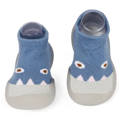 Cute Eye Anti-Skid Slip-On Rubber Sole Shoes - Blue