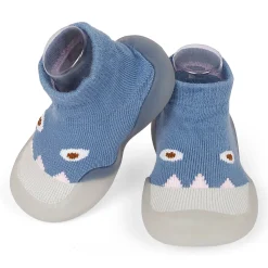 Cute Eye Anti-Skid Slip-On Rubber Sole Shoes - Blue