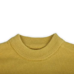 Cute Giraffe Premium Full Sleeves Knitted Sweater - Mustard And White