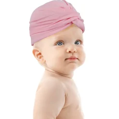 Cute Knotted Turban Cap Infant Beanie - Pink