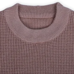 3D Neck Tie Premium Full Sleeves Knitted Sweater - Brown