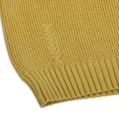 3D Neck Tie Premium Full Sleeves Knitted Sweater - Mustard